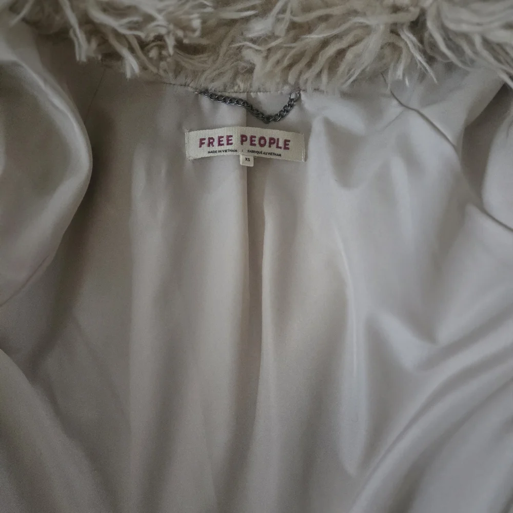 Free People Cream Faux Fur Jacket - Picture 4 of 5